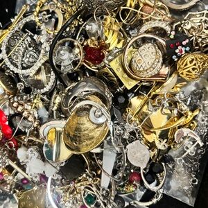Big Jewelry Collection LOT in Case - bracelets earrings rings HUGE ASSORTMENT